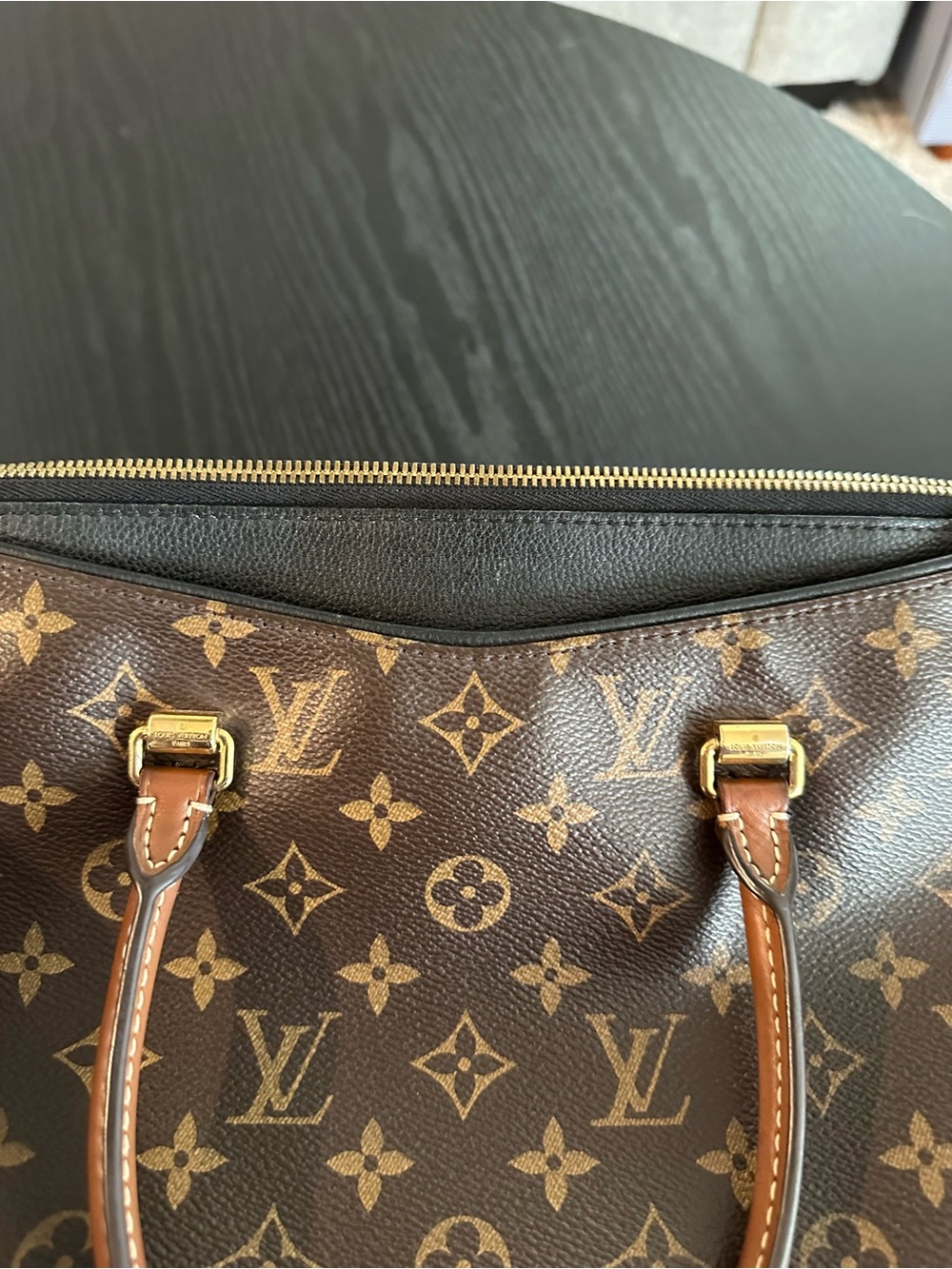 Louis Vuitton Monogram Canvas Tote in Brown and Tan